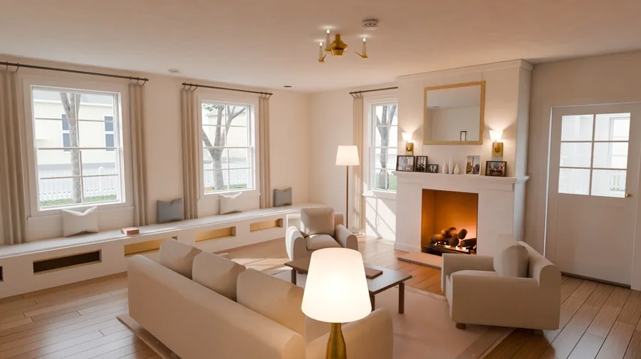Living room: Blender render of the 3D set