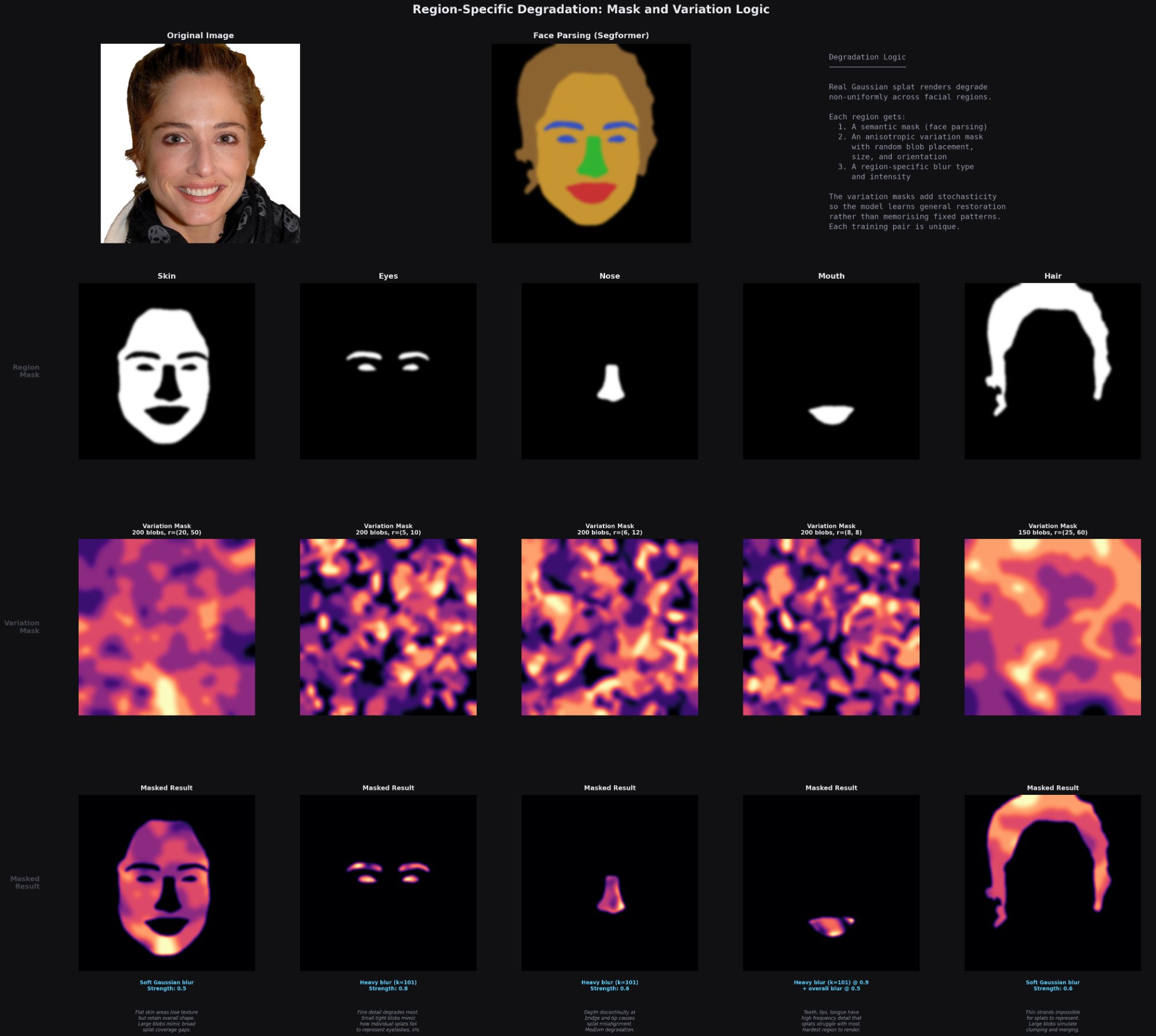 Region-specific degradation pipeline diagram