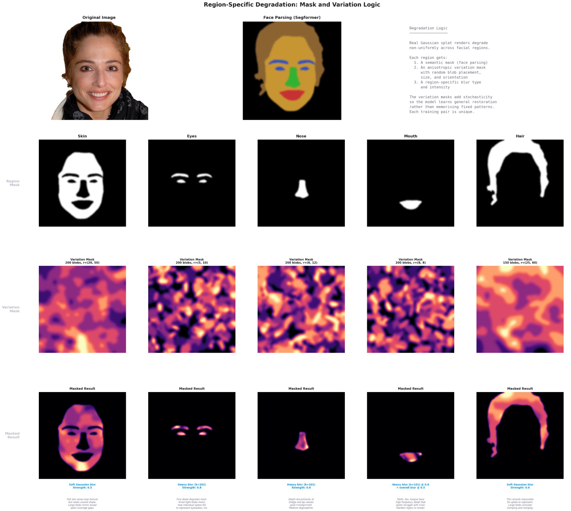 Region-specific degradation pipeline diagram